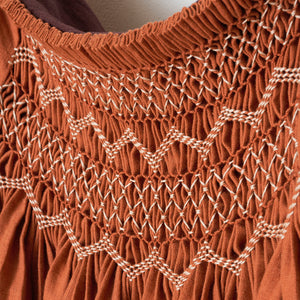 Julia Robinson, Burrow Mump (detail), 2022, linen, thread, scythe handle, blade, steel, 110 x 130 x 25 cm
