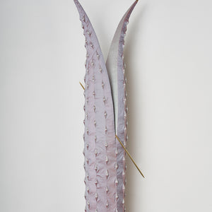 Julia Robinson, Fickle Bower, 2019, silk, thread, pins, brass, steel, padding, and other mixed media, 130 x 60 x 60 cm irreg