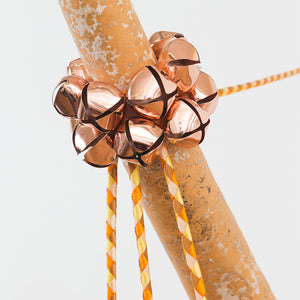 Julia Robinson, Garland Gourd (detail), 2015, fabric, thread, pins, foam, wire, ribbon, copper plated bells, rope, brass hooks, 200 x 200 x 100 cm irreg
