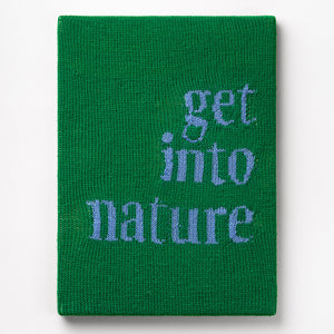  Kate Just, Get Into Nature, 2022, acrylic yarn, timber and canvas, 55 x 40 cm. Photography by Simon Strong