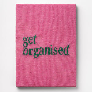  Kate Just, Get Organised, 2022, acrylic yarn, timber and canvas, 55 x 40 cm. Photography by Simon Strong