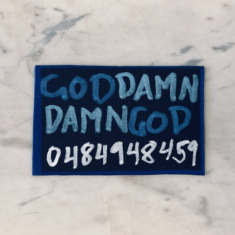 Lucas Grogan 'Goddamn Damn God' business card