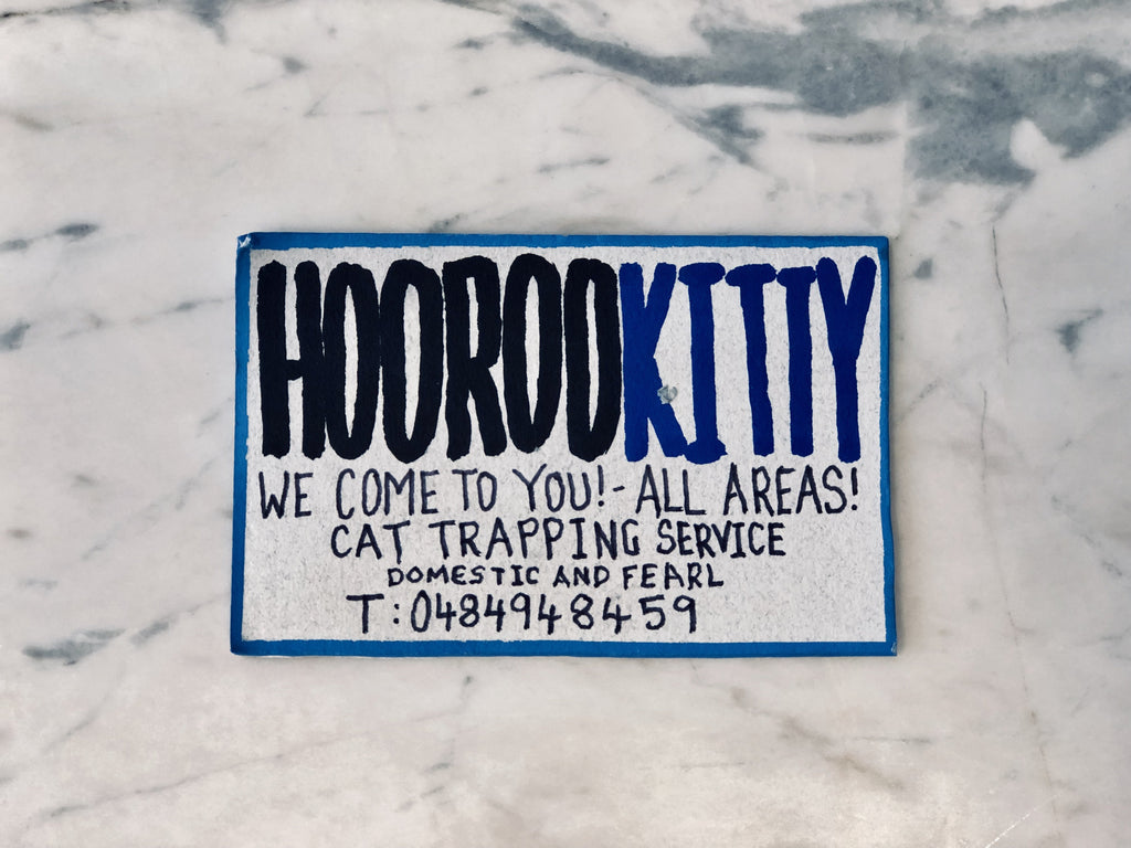 Lucas Grogan 'Hooroo Kitty' business card