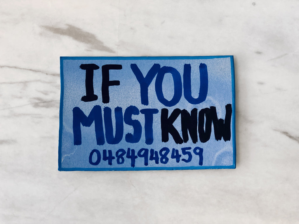 Lucas Grogan 'If You Must Know' business card