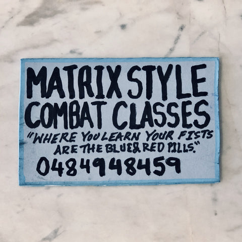 Lucas Grogan 'Matrix-Style Combat Classes' business card