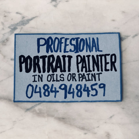 Lucas Grogan 'Professional Portrait Painter' business card