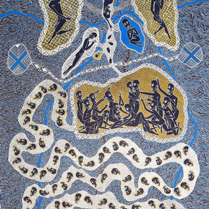 Lucas Grogan, The Guts, 2017, ink and acrylic on archival matt board, 152 x 102 cm