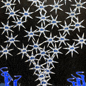 Lucas Grogan, The Stars, 2020, Ink, acrylic and enamel on archival mount board, 102 x 82 cm