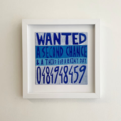 Lucas Grogan 'Wanted: A Second Chance' framed original artwork