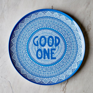 Lucas Grogan 'GOOD ONE' melamine plate