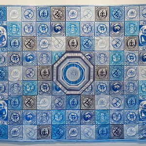 Lucas Grogan, The Yes Quilt, 2013, silk screen printed cotton, linen & silk, 243 x 347 cm