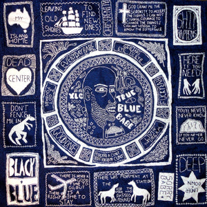 Lucas Grogan, True Blue Babe (detail), 2010, needlepoint, upholstery and satin, 165 x 174 cm