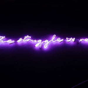 Min Wong, The struggle is real, 2021, neon, 20 x 200 cm, edition of 5