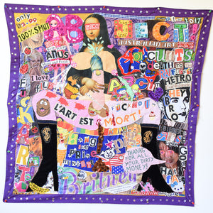 Paul Yore, Art Is Abject, 2016, mixed media textile, beads, sequins and buttons, 104 x 103 cm irreg