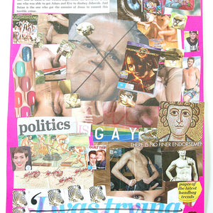 Paul Yore, Jesus Is Killed, 2020, Collage on card with pen, marker and stickers, 41 x 29 cm