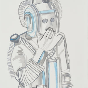Paul Sloan, Pit Stop, 2023, Gouache on paper, 76 x 55 cm
