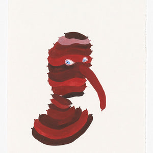 Pip Ryan, Blood Sausage Face, 2019, watercolour, gouache, pencil on paper, 21 x 14.8 cm
