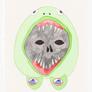 Pip Ryan, Frog of Doom, 2020, watercolour, gouache, pencil on paper, 21 x 14.8 cm