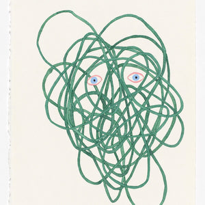Pip Ryan, Hose Face 1, 2020, watercolour, gouache, pencil on paper, 38 x 28.5 cm