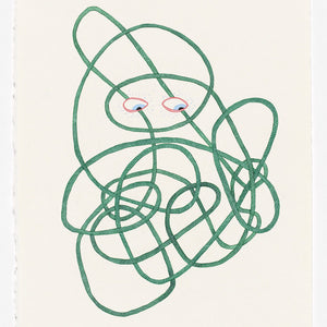 Pip Ryan, Hose Face 2, 2020, watercolour, gouache, pencil on paper, 38 x 28.5 cm