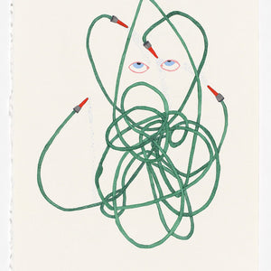 Pip Ryan, Hose Face 3, 2020, watercolour, gouache, pencil on paper, 38 x 28.5 cm