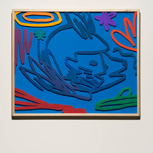 David Booth [Ghostpatrol], Protected by a Forcefield in my Mind, 2022, gouache and paper cut, 51.5 x 61.5 cm framed