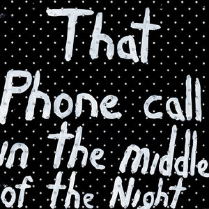Richard Lewer, That phone call in the middle of the night, 2018, acrylic on pegboard, 39 x 40 cm