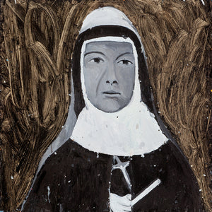 Richard Lewer, Saint Mary Mackillop, 2015, oil on canvas, 76.5 x 76.5 cm