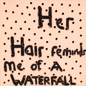 Richard Lewer, Her hair reminds me of a waterfall, 2013, acrylic on foam, 50 x 50 cm