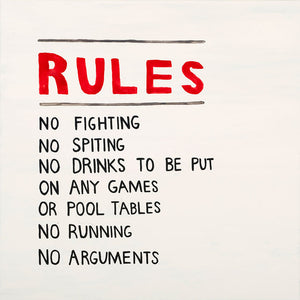 Richard Lewer, Rules, 2009, enamel on canvas, 75 x 75 cm