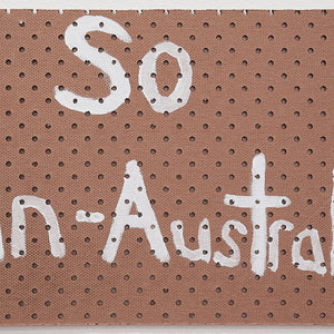 Richard Lewer, So Un-Australian, 2018, acrylic on pegboard, 31.5 x 49.5 cm