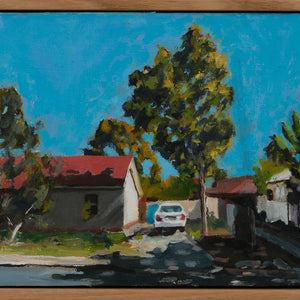 Rob Howe, Adelaide Car, 2020, oil on board, 16.5 x 22 cm