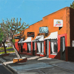 Rob Howe, Early Morning Frank’s, 2020, oil on board, 25 x 33 cm