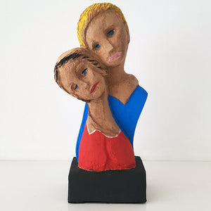 Sally Bourke, The Return, 2019, acrylic on carved wood 18 x 8 x 10cm approx