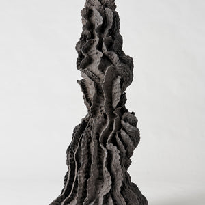 Sam Gold, It’s not where it stops, its where it begins and emanates from, 2021, stoneware and liquid quartz, 103 x 55 x 50 cm