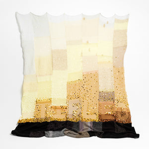 Sera Waters, Bitumen, 2019, repurposed wool, sequins & cotton, approximately 170 x 160 cm