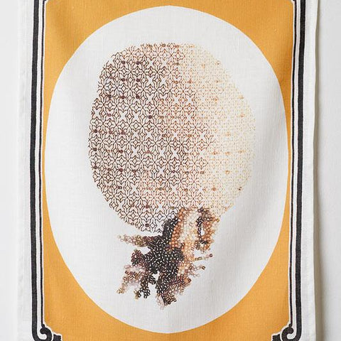 Sera Waters 'Dazzleland - Potato People #1' Tea Towel