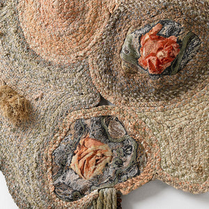 Sera Waters, Fritz and the rose garden (detail), 2014, felt, hand-dyed calico and string, cotton, wool, hand-made stones, trim, approximately, 300 x 200 cm