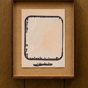 Tony Garifalakis, Untitled, 2018-19, from ‘Garage Romance’, unique inkjet print on Ilford smooth cotton paper, corkboard, and hand-stained Tasmanian oak, 39.5 x 32 x 4 cm (framed)