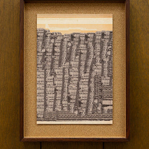 Tony Garifalakis, Untitled, 2018-19, from ‘Garage Romance’, unique inkjet print on Ilford smooth cotton paper, corkboard, and hand-stained Tasmanian oak, 46 x 35 x 4 cm 