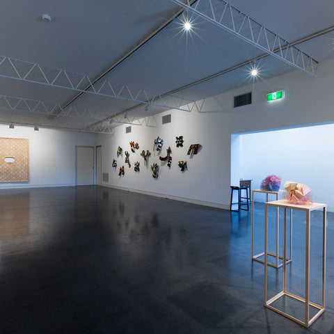 Troy Innocent, Tim Sterling & Amy Joy Watson in ‘The devil is in the detail’ at Hugo Michell Gallery, 2015