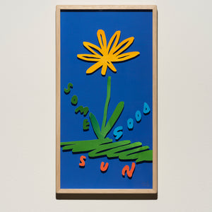 David Booth [Ghostpatrol], Turn Your Face to Some Good Sun, 2022, gouache and paper cut, 51.5 x 28 cm framed