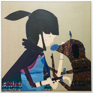 David Booth, Hachiko Mae, 2013, acrylic on linen, 168 x 169 cm