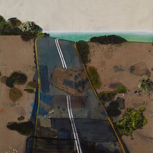 William Mackinnon, Bones Road, Winkipop, 2015, acrylic,oil and enamel on linen, 183 x 137 cm