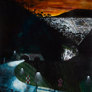 WIlliam Mackinnon, Home and Away, 2021-22, acrylic, oil and automotive enamel on linen, 260 x 200 cm