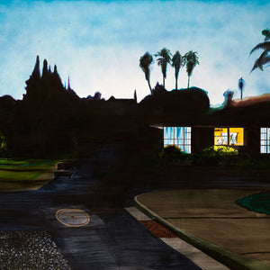William Mackinnon, The party is over, 2015 oil and automotive enamel on synthetic linen, 150 x 200 cm