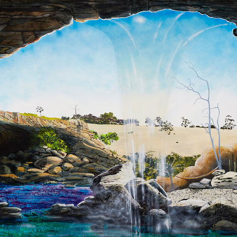 William Mackinnon, The world is as you are / Wannon Falls, 2016, acrylic, oil and automotive enamel on linen, 216 x 341 cm