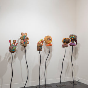 Yarrenyty Arltere Artists’ 'We use our Kapurta (heads) for looking after things' at Hugo Michell Gallery, 2018